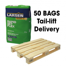 Larsen Pro Fast Set Adhesive Grey 20kg Full Pallet (50 Bags Tail Lift)